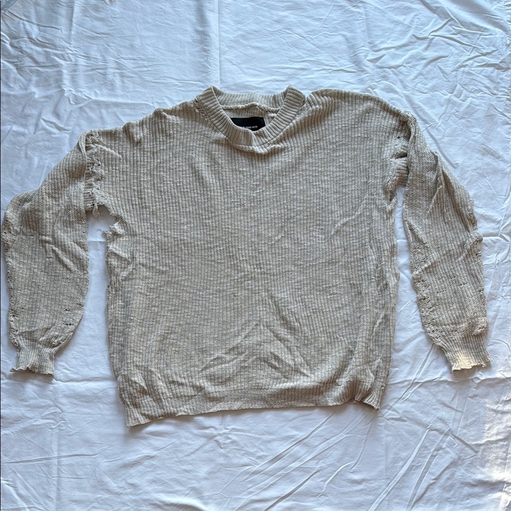 Rose In Good Faith - Distressed Sweater - Size M